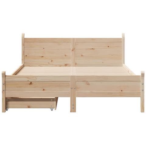 Letto senza Materasso 120x190 cm in Legno Massello di Pino - Foto 10