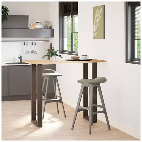 Gambe Tavolino Caffè A U 2 Pz 40x(110-111) Cm In Acciaio - Foto 2