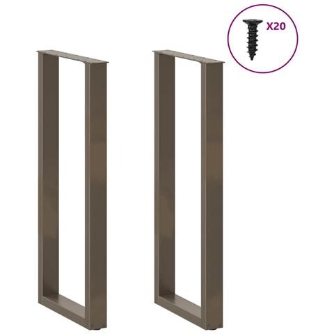 Gambe Tavolino Caffè A U 2 Pz 40x(110-111) Cm In Acciaio - Foto 3