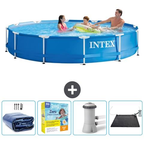 Piscina Fuori Terra - In Giro - 366x366x76 Cm - Blu - Include Accessori Coordinati Cb11 - Foto 1