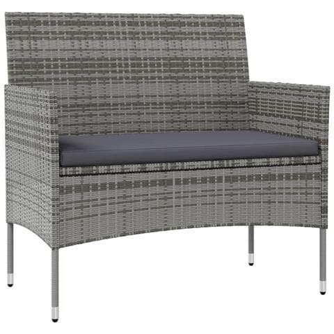 Set Divani Da Giardino 8 Pz Con Cuscini In Polyrattan Grigio - Foto 2