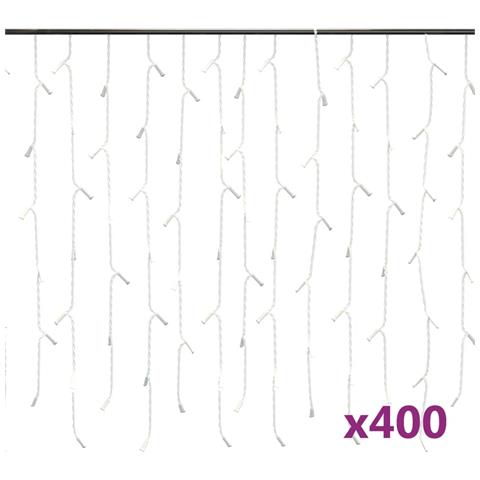 Luci A Ghiaccioli A Led 10 M 400 Led Blu 8 Funzioni - Foto 1