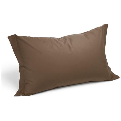 Coppia Federe In Cotone Colore Marrone Misura Standard - Foto 2