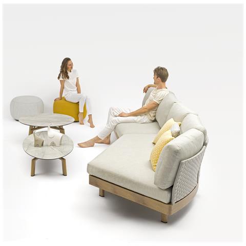 Gamora - Divano Sx Con Struttura In Alluminio Effetto Legno - Foto 2