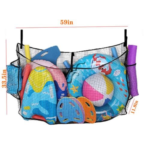 Borsa A Rete Per La Conservazione Dei Giocattoli Da Piscina - Organizza I Tuoi Essenziali A Bordo Piscina - Foto 1