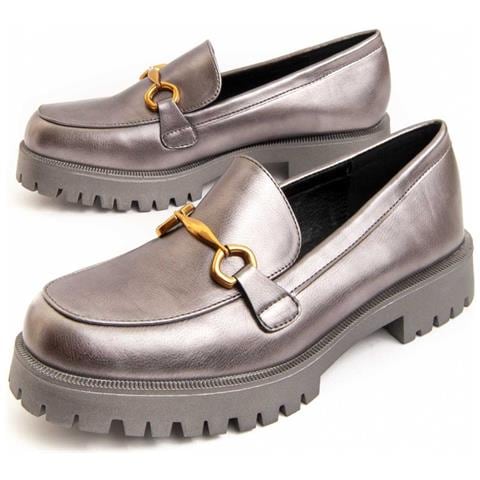 Mocassino Platform Macca3 Grigio Grigio Materiale Sintetico E Tessile - Foto 1