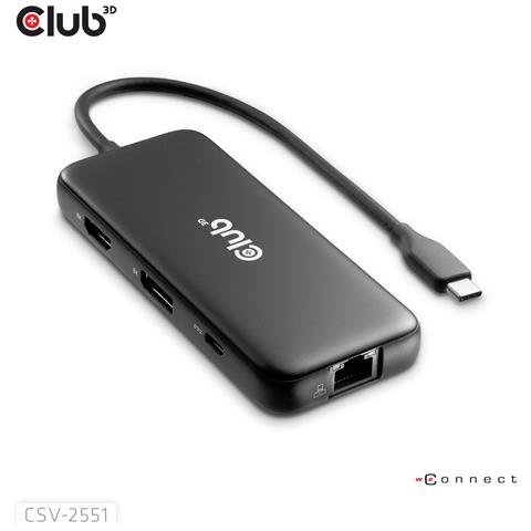 Hub CSV-2551 Interfaccia USB Type-C Colore Nero - Foto 2