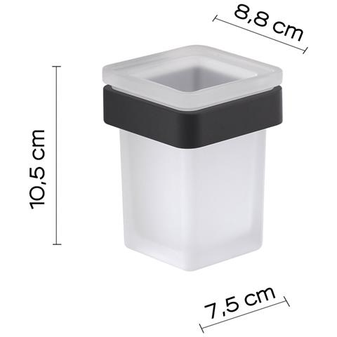 Portaspazzolini Da Muro In Ottone E Cromall A810 Gedy Serie Samoa Nero Matt - Foto 2