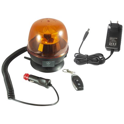 Lampeggiante A Batteria Con Telecomando 12-24v Base Magnetica - Foto 1