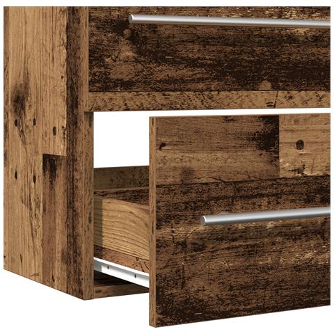 Mobile lavabo bagno con lavabo integrato in legno riciclato - Foto 9