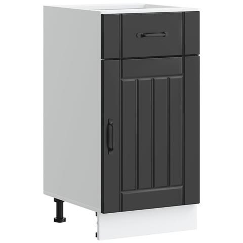 Base da Cucina Lucca Nero in Legno Multistrato - Foto 1