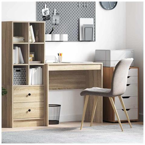 Scrivania rovere sonoma 80 x 40 x 76 cm Legno multistrato - Foto 2