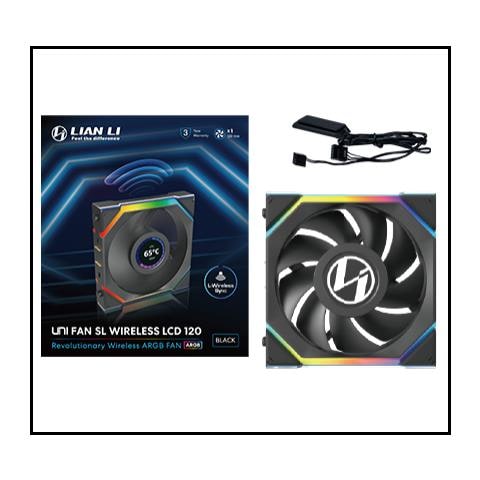 UNI FAN SL Wireless LCD 120 Case per computer Ventilatore 12 cm Nero 1 pz - Foto 1