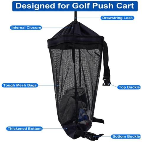 Borsa Portaoggetti Per Carrello Da Golf - Tessuto Oxford E Rete - Foto 2