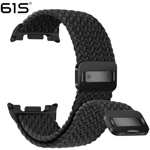 Cinturino In Nylon Intrecciato Elastico Con Fibbia Magnetica Da 46 Mm Compatibile Con Samsung Galaxy Watch 8 Classic Black - Foto 1