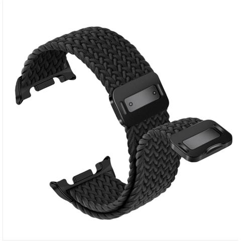 Cinturino In Nylon Intrecciato Elastico Con Fibbia Magnetica Da 46 Mm Compatibile Con Samsung Galaxy Watch 8 Classic Black - Foto 3