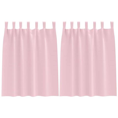 Tende con tende 2 pcs Rosa Baby 140x140cm Poliestere - Foto 1