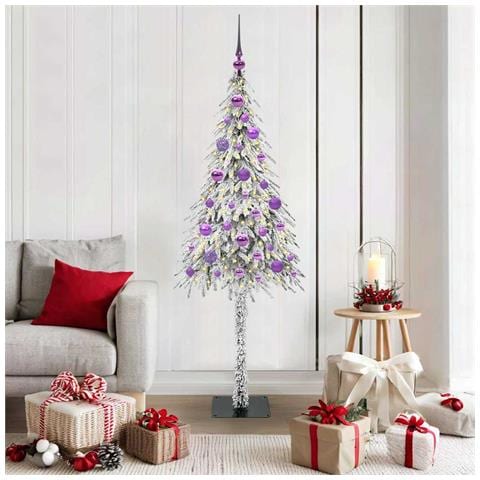 Albero di Natale con 150 LED Bianco 150 cm PE e Acciaio - Foto 2