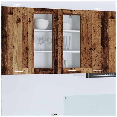 Armadio pensile con porta Riga Legno vecchio 80 x 31 x 80 cm - Foto 2