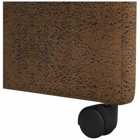 Sedie da Pranzo con Ruote 2 pcs Marrone 57 x 67 x 95 cm - Foto 9