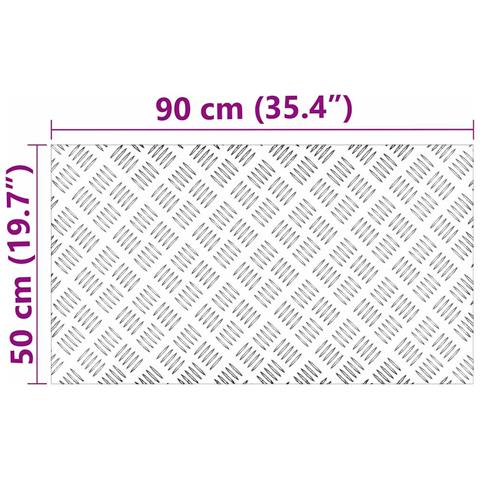 Dischi Quadrati 2 pcs Argento 90 x 50 cm Alluminio - Foto 8