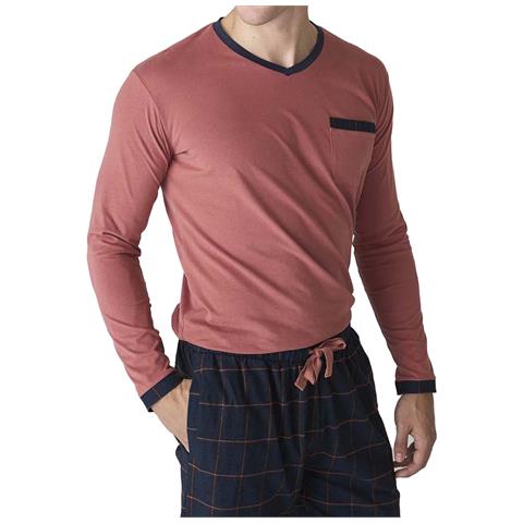 Pigiama Da Uomo In Cotone A Maniche Lunghe Jjb18 - Foto 3