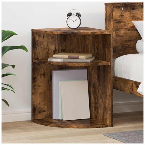 Tavolino Rovere fumé 39,7 x 39,7 x 60 cm Legno multistrato - Foto 2