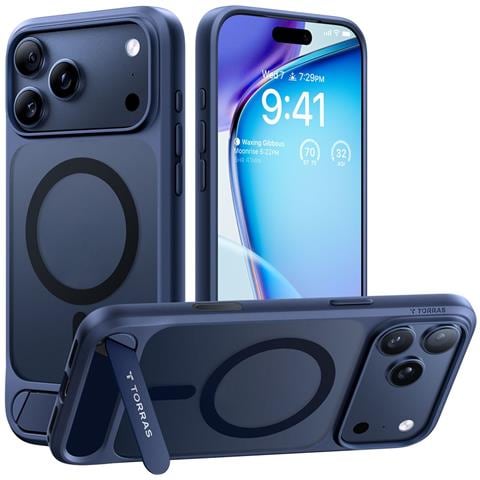 Cover per iPhone 17 Pro Max - TPU+PC, Blu Oscuro, MagSafe - Foto 1