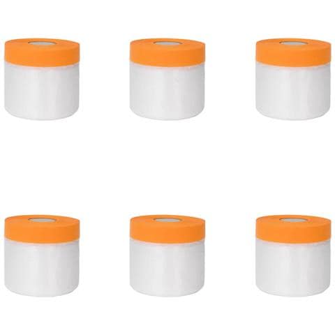 Telo per polvere con nastro adesivo 6 pcs 30 x 3300 cm HDPE - Foto 1