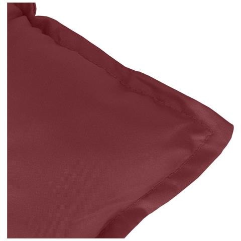 Cuscini Sedia Schiena Bassa 2 pz Rosso Vino Mélange Tessuto - Foto 9