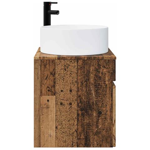 Mobile lavabo da parete Legno antico 49 x 44,5 x 65,5 cm - Foto 2
