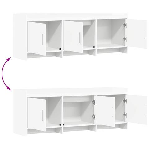 Mobile TV 130 x 33 x 47 cm Bianco Legno ingegnerizzato - Foto 9