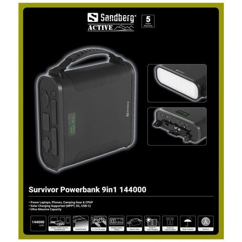 421-37 batteria portatile Litio Ferro Fosfato (LiFePo4) 144000 mAh Nero - Foto 2