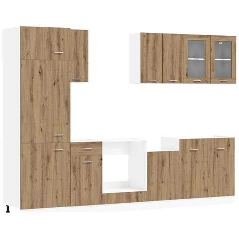 Unità Cucina Lyon 8 pcs Rovere Artigianale Legno ingegnerizzato - Foto 1