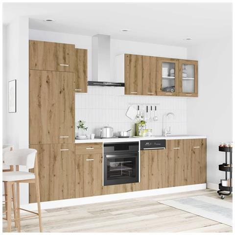 Unità Cucina Lyon 8 pcs Rovere Artigianale Legno ingegnerizzato - Foto 2