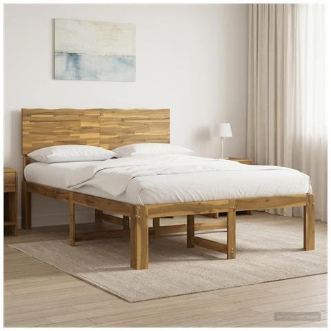 Letto matrimoniale con testiera ROSTOCK Bianco 120 x 200 cm - Foto 2