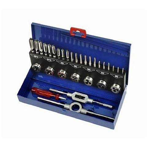Assortimento Maschi A Mano Din 352 Filiere Tonde Din 223-B HSS-G - 25 Pezzi - Foto 1