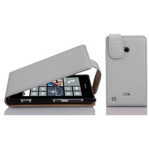 Custodia Compatibile Con Nokia Lumia 720 In Magnesio Bianco - Coperchio Protettivo In Design Flip Realizzato In Similpelle Testurizzata - Foto 1