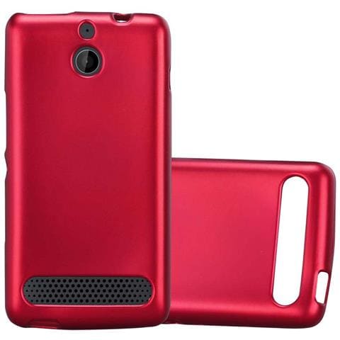Custodia Compatibile Con Sony Xperia E1 In Rosso Metallico - Coperchio Protettivo In Silicone Tpu Flessibile - Foto 2
