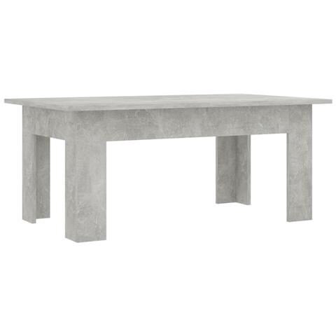 Tavolino Salotto Grigio Cemento 100x60x42 cm Legno Multistrato - Foto 1