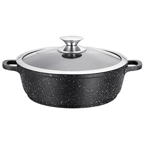 0008043 - Tegami 36 Cm - Ghisa Di Alluminio - Rivestimento Antiaderente Di Alta Performance Pietra - Coperchio In Vetro - Tutti Fornelli Y Induzione - Senza Pfoa - Foto 1