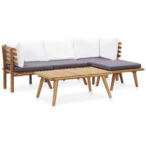 Set Divani da Giardino 5 pz in Legno Massello di Acacia - Foto 1