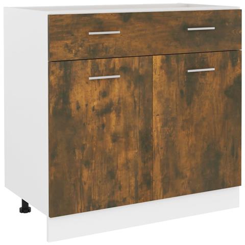 Mobile con Cassetto “Lyon” Rovere Fumo 80x46x81,5 cm - Foto 1