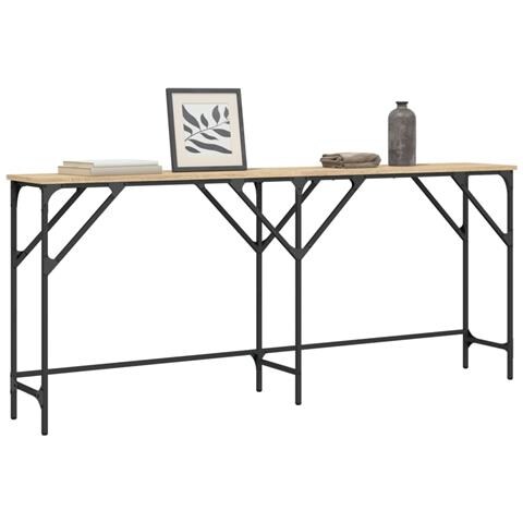 Tavolo Consolle Rovere Sonoma 180x29x75 Cm In Legno Multistrato - Foto 1