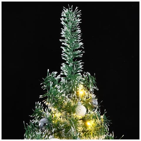 Albero Di Natale Artificiale Con 300 Led Palline E Neve 240 Cm - Foto 2