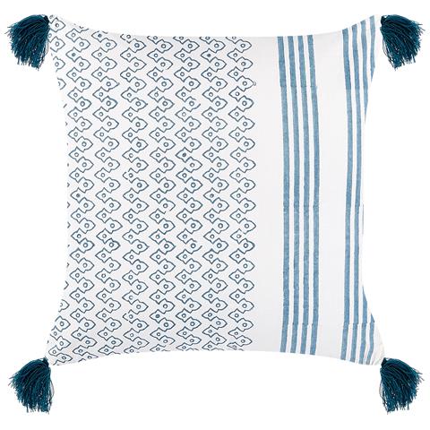 Set Di 2 Cuscini Tilia Cotone 45 X 45 Cm Blu Trama Geometrica - Foto 7