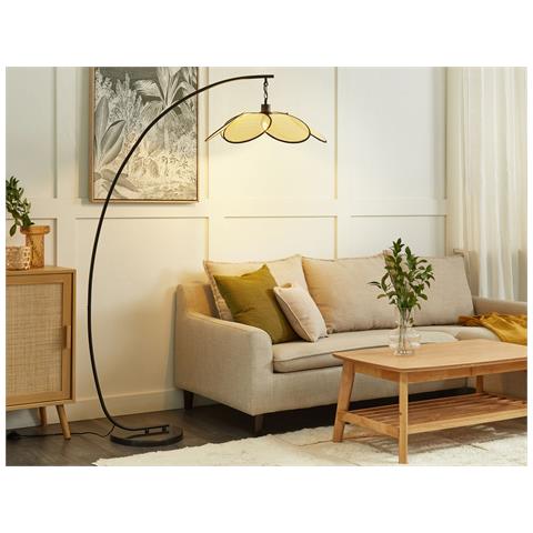 Lampada Da Pavimento Metallo Nero 170 Cm Merrica - Foto 1