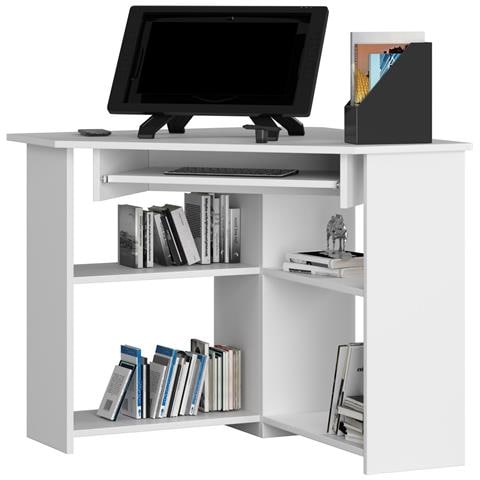 Scrivania ad angolo TED, 80x80x74 cm, Colore Bianco - Foto 1