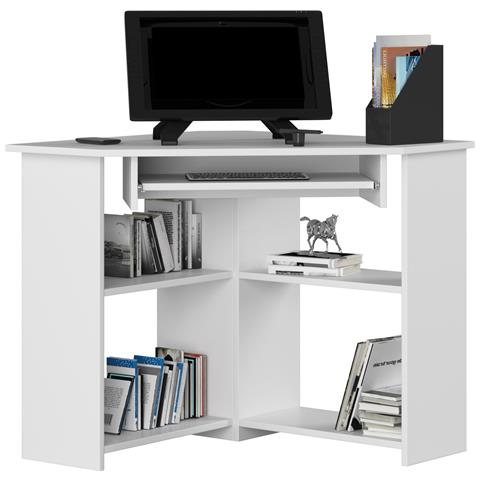 Scrivania ad angolo TED, 80x80x74 cm, Colore Bianco - Foto 2