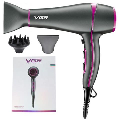 Trade Shop - Asciugacapelli Professionale A Motore Cc 2200 Watt Salone 2 Velocità Vgr V-402 - Foto 1